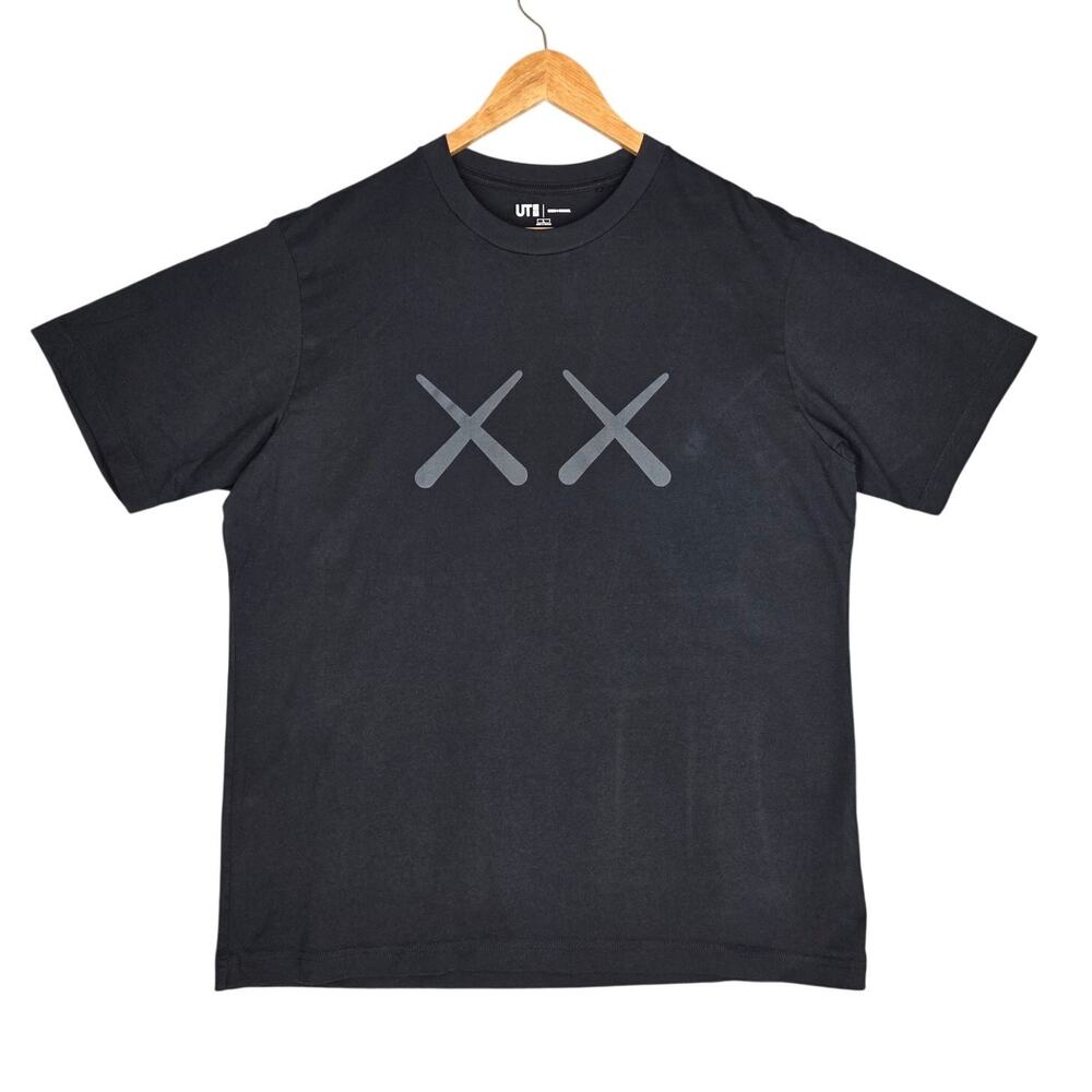 KAWS × ANDY WARHOL UT UNIQLO COLLAB T‑SHIRT – BLACK – SIZE L – WARHOL PORTRAIT